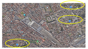 Una mappa delle principali mense di Sapienza